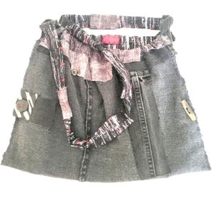 Black faded Handmade shoulder bag